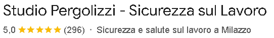 google cinque stelle google recensioni studio pergolizzi sicurezza sul lavoro milazzo